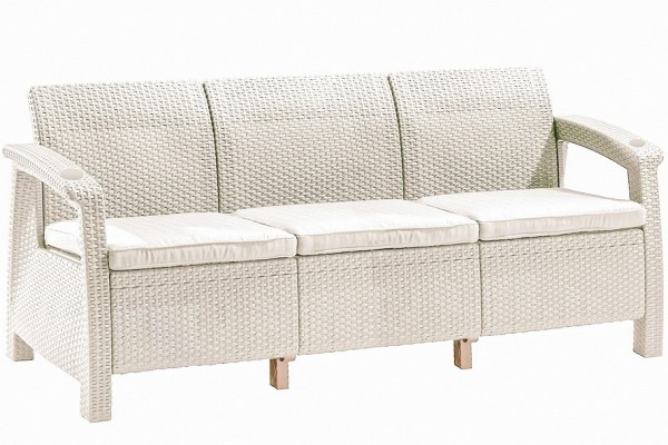 Трёхместный диван  Yalta Sofa 3 Seat белый купить в Армавире