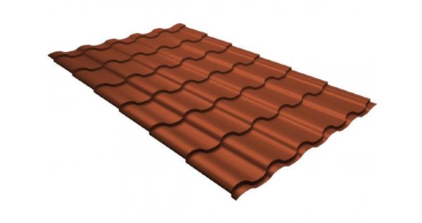Металлочерепица кредо GL 0,5 GreenСoat Pural RR 750 кирпично-красный (RAL 8004 терракота) купить в Армавире