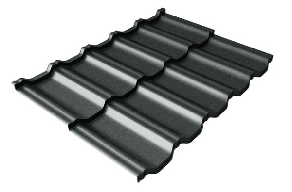 Металлочерепица модульная Квинта Uno Grand Line c 3D резом 0,5 GreenСoat Pural Matt RR2Н3 (RAL 7016 антрацитово-серый) купить в Армавире