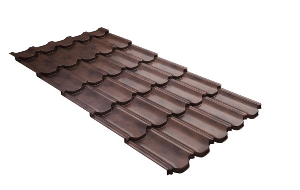 Металлочерепица квинта плюс с  3D резом 0,45 Safari Twincolor Brown купить в Армавире