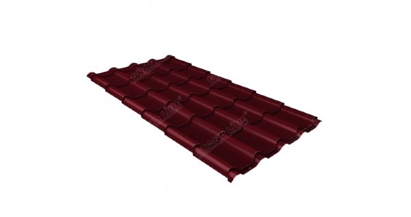 Металлочерепица камея 0,45 Drap RAL 3005 красное вино купить в Армавире