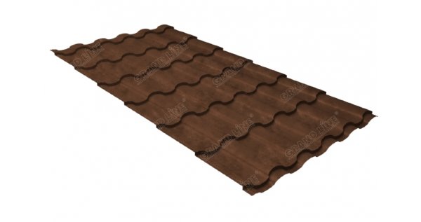 Металлочерепица кредо GL 0,5 Safari Twincolor Brown купить в Армавире