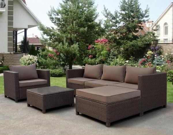 Комплект мебели AFINA плетеной из иск. ротанга YR821A Brown/Beige купить в Армавире