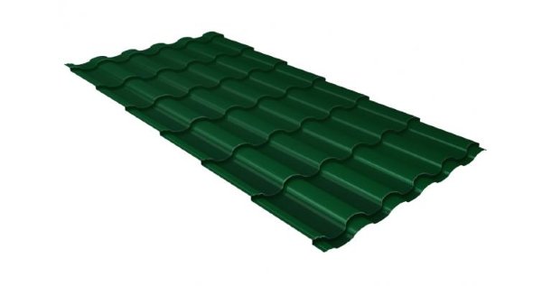 Металлочерепица кредо 0,5 Satin RAL 6005 зеленый мох купить в Армавире