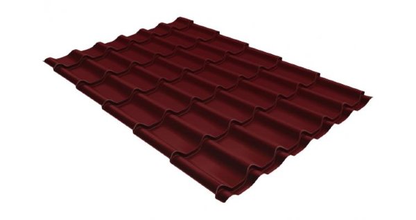 Металлочерепица классик 0,5 Satin RAL 3005 красное вино купить в Армавире
