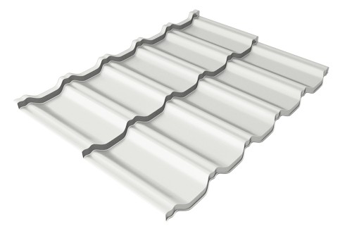 Металлочерепица модульная Квинта Uno Grand Line c 3D резом 0,5 Satin RAL 9003 сигнальный белый купить в Армавире