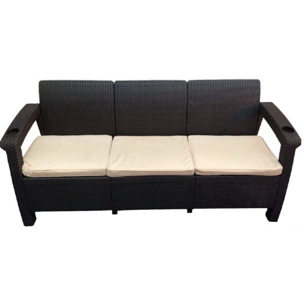 Трёхместный диван  Yalta Sofa 3 Seat венге купить в Армавире