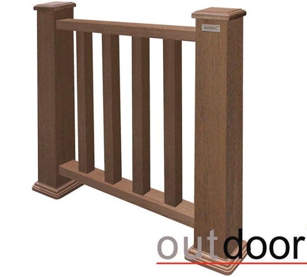 Ограждение из ДПК Outdoor Классик 3D STORM коричневый микс купить в Армавире