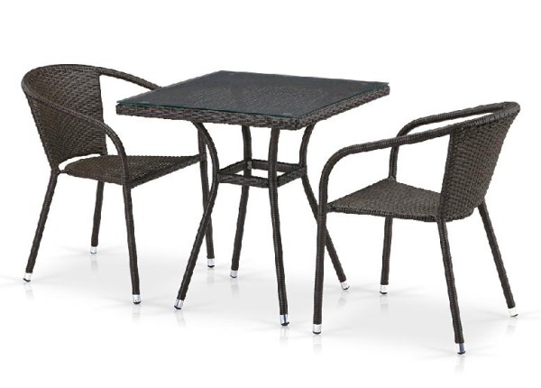 Комплект плетеной мебели AFINA из иск. ротанга T282BNT/Y137C-W53 Brown 2Pcs купить в Армавире