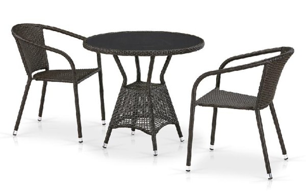 Комплект плетеной мебели AFINA из иск. ротанга T707ANS/Y137C-W53 Brown 2Pcs купить в Армавире