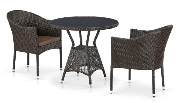 Комплект плетеной мебели AFINA из иск. ротанга T707ANS/Y350-W53 Brown 2Pcs купить в Армавире
