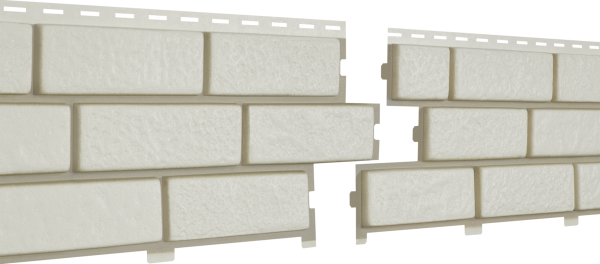 Фасадная панель Ю-Пласт Стоун Хаус Кирпич с декорированным швом Белый купить в Армавире