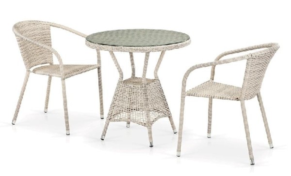 Комплект плетеной мебели AFINA из иск. ротанга T705ANT/Y137C-W85 Latte 2Pcs купить в Армавире
