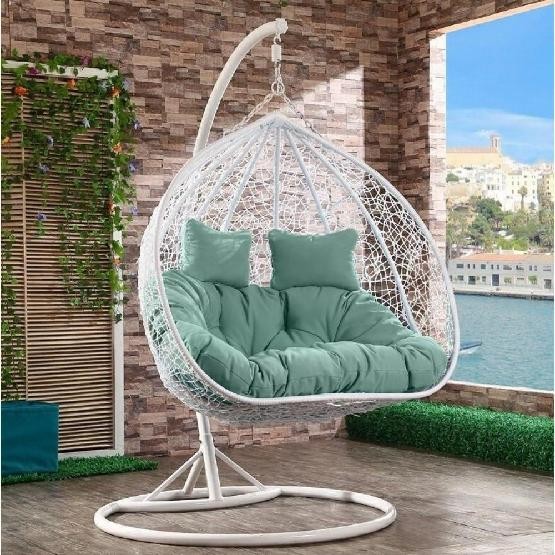 Кресло Подвесное из искусственного ротанга AFM-109A White/Green купить в Армавире