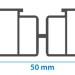 Лага алюминиевая KRONEX 50x25x3000 мм несущая купить в Армавире