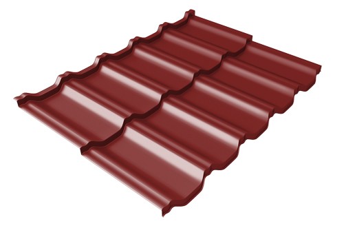 Металлочерепица модульная Квинта Uno Grand Line c 3D резом 0,5 Satin RAL 3011 коричнево-красный купить в Армавире