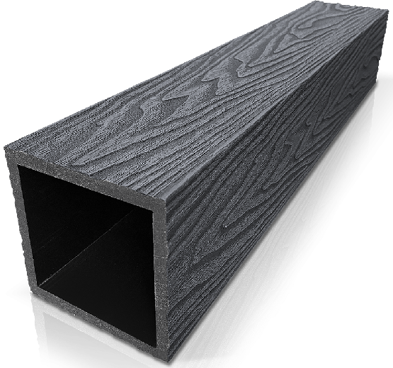 Столб ДПК 3D GardenParkett фактура дерева Графит купить в Армавире