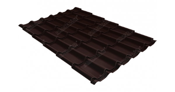 Металлочерепица классик GL 0,5 Quarzit RAL 8017 шоколад Metallic купить в Армавире