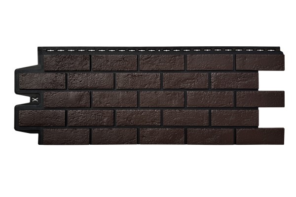 ФП Grand Line состаренный кирпич премиум Шоколадный (шов RAL 9005) купить в Армавире